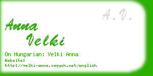 anna velki business card